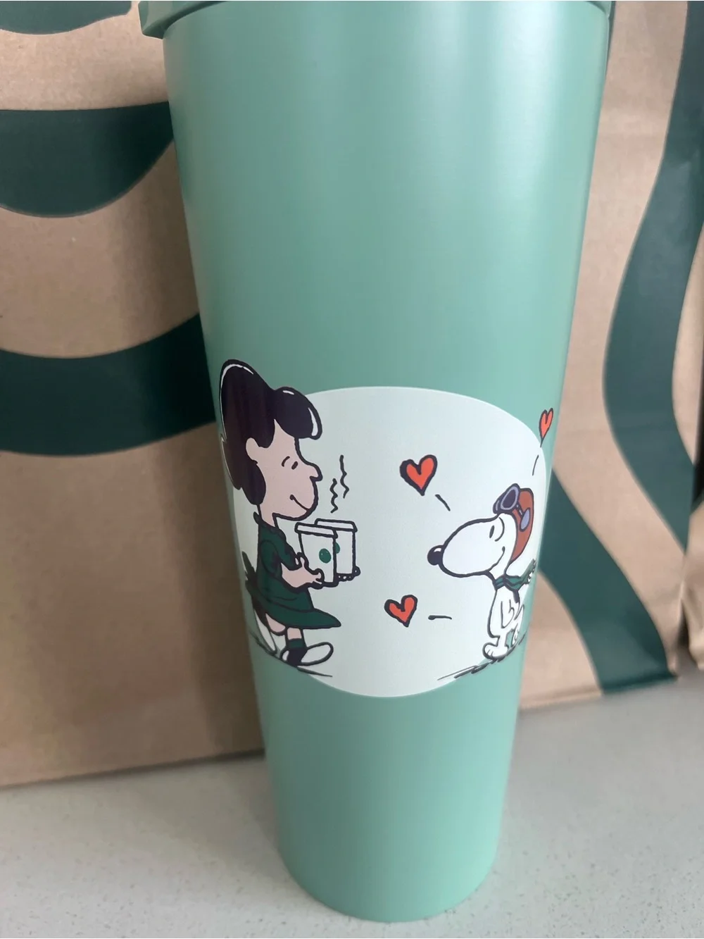 Snoopy/Peanuts × Starbucks 2026 Collection 16oz Pumpkin Tumbler — New in Box